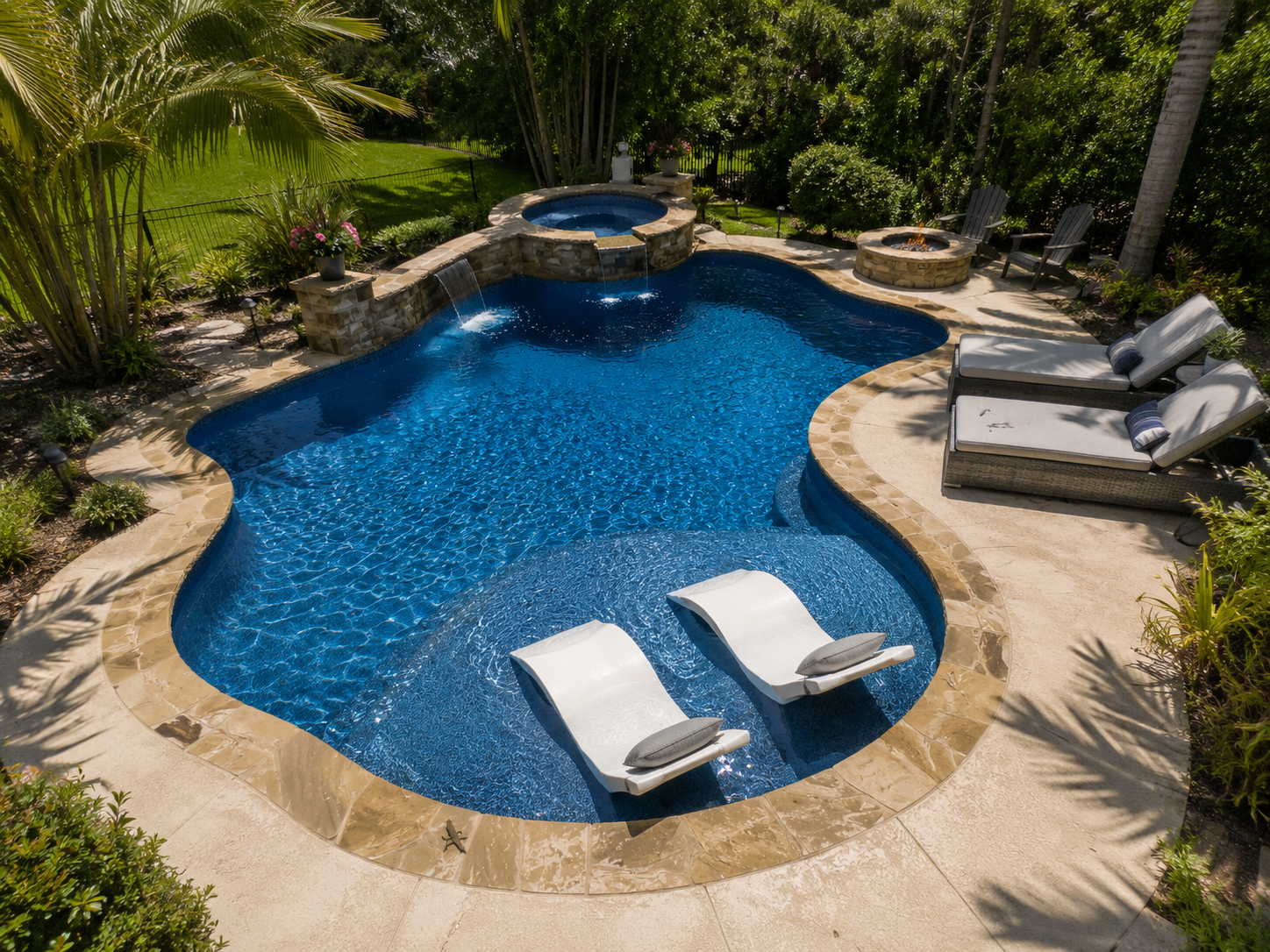 The Oasis pool with tanning ledge